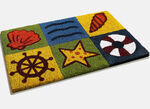 Maritime Fussmatte in Patchwork-Optik 