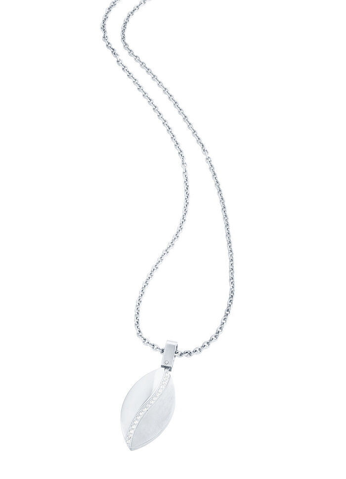 Schicker Anh&auml;nger mit Ankerkette und synth. Zirkonia 