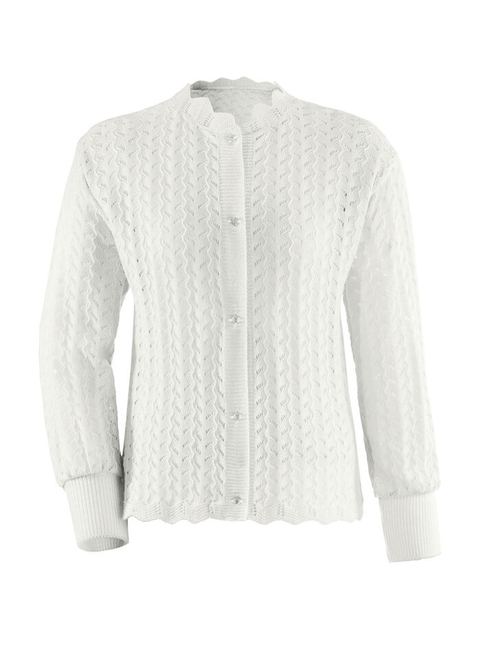 Bettj&auml;ckchen, Langarm und durchgekn&ouml;pft NATURWEISS