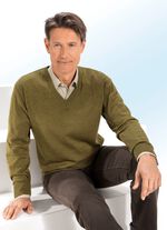Kombistarker V-Pullover in 3 Farben GR&Uuml;N