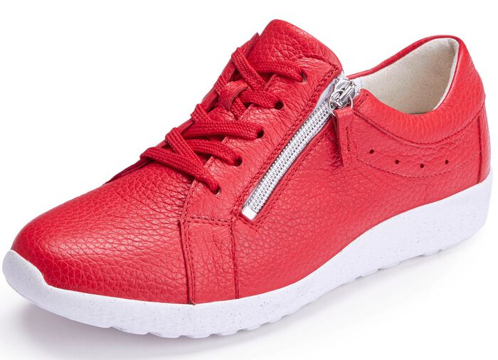 Waldl&auml;ufer, bequeme Damen-Schn&uuml;rschuhe, Weite K, mit herausnehmbarem Fussbett ROT