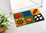 Maritime Fussmatte in Patchwork-Optik 