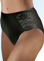 Sechserpack Slips mit elastischen Spitzeneins&auml;tzen 3X WEISS, 3X SCHWARZ