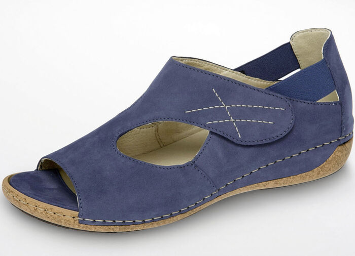 Waldläufer Sandale aus edlem Rind-Nubukleder JEANS