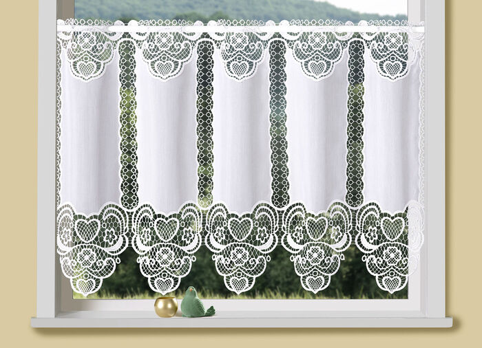 Kurzvorhang aus Macramé-Spitze 