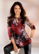 Shirt-Tunika mit farbbrillantem Druck 