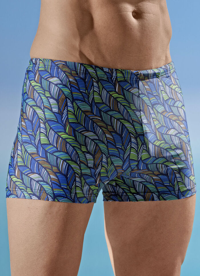 Schwab Badehose in h&ouml;herer Kastenform, allover dessiniert 