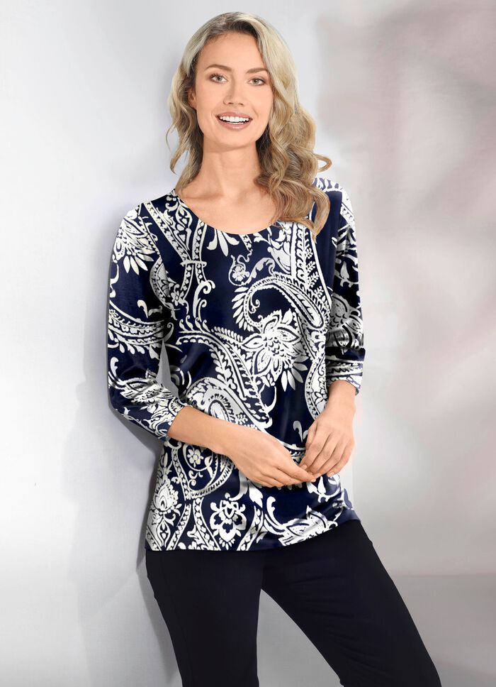 Shirt mit 3/4-langen &Auml;rmeln 