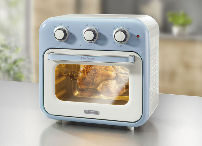 Ariete 2-in-1 Heissluft-Ofen im Vintage-Design BLAU