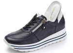 Waldl&auml;ufer, bequeme Damen-Sneaker, Weite H, mit herausnehmbarem Fussbett MARINE