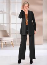 Shirtjacke in verschlussloser Form in 4 Farben SCHWARZ