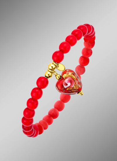 Vergoldetes Armband mit Herz-Anh&auml;nger 