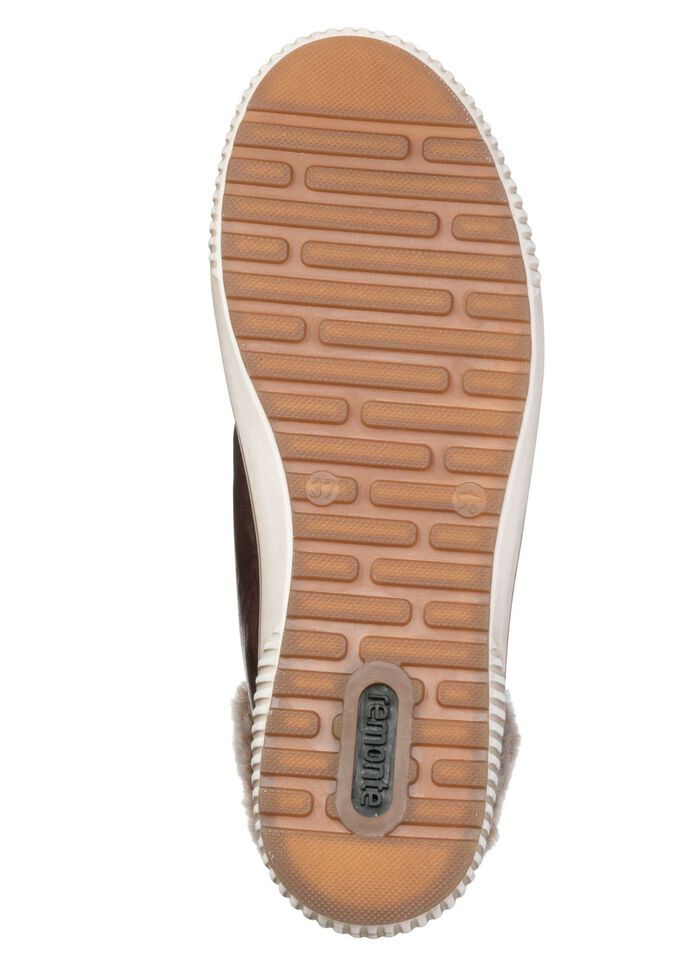 Remonte, gef&uuml;tterte Damen-Boots, Winterschuhe, Weite G, mit herausnehmbarem Fussbett DUNKELBRAUN