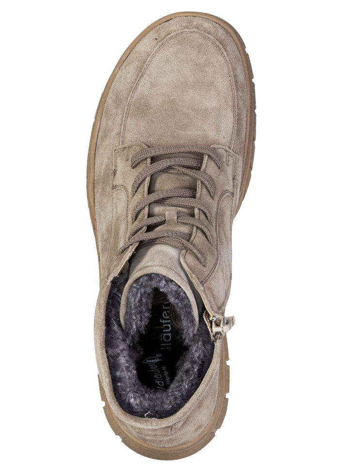 Waldläufer, gefütterte Damen-Stiefeletten, Winterschuhe, Weite H, mit herausnehmbarem Fußbett TAUPE