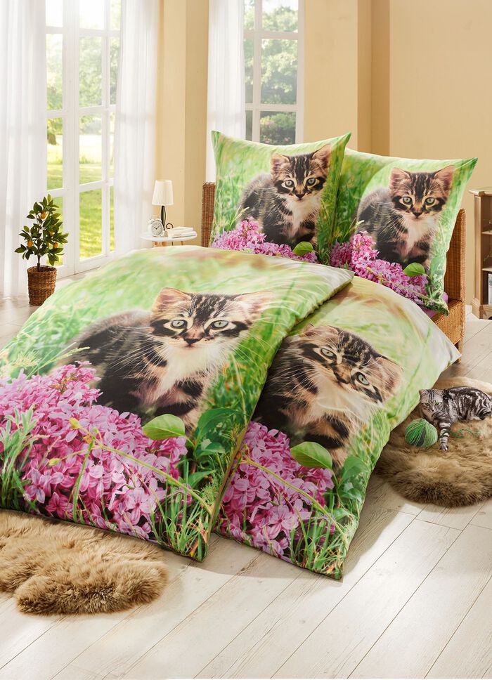 Bettw&auml;sche-Garnitur mit Reissverschluss 