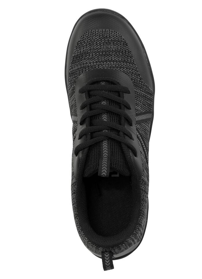 Barfußschuh aus Textilmaterial mit Synthetik-Besätzen SCHWARZ-GRAU