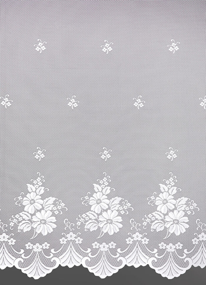 Floraler Blumenfenster-Vorhang mit Universalschienenband 