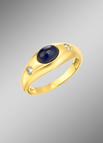 Eleganter Damenring mit Safir 