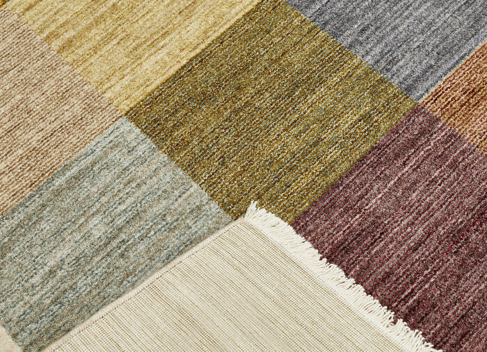 Moderne Brücken und Teppiche mit Karo-Dessin 