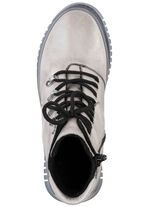 Gemini Schn&uuml;r-Bootie aus weichem Rind-Nappaleder KIESEL