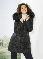 Funktions-Kurzmantel mit Raubtierfell-Dessin 