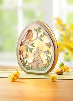 Beleuchtetes Osterei aus Holz 