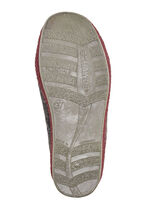 Atmungsaktive Damen-Hausschuhe, mit Schurwolle ANTHRAZIT-BORDEAUX