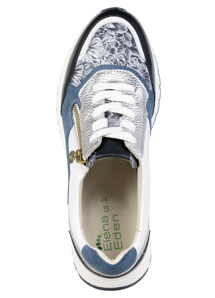 ELENA EDEN, schicke Damen-Sneaker, Weite G, mit herausnehmbarem Fussbett JEANS-BUNT