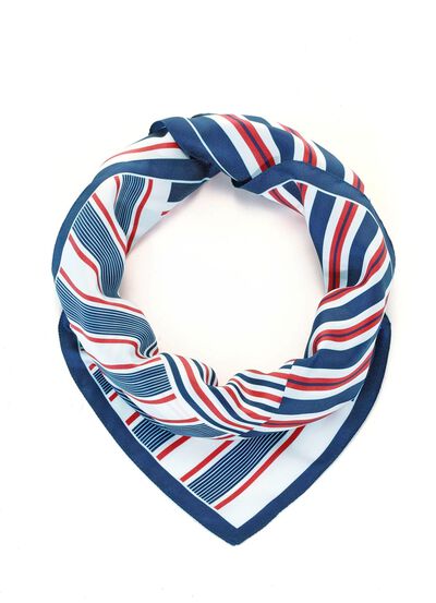 Nickituch mit Streifendessin 