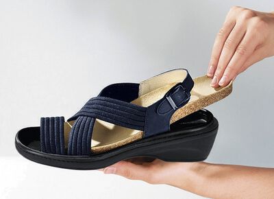 Stretch-Bequem-Sandalette 