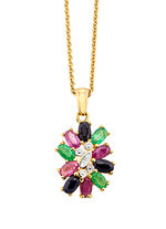 Vergoldeter Anh&auml;nger mit Ankerkette 