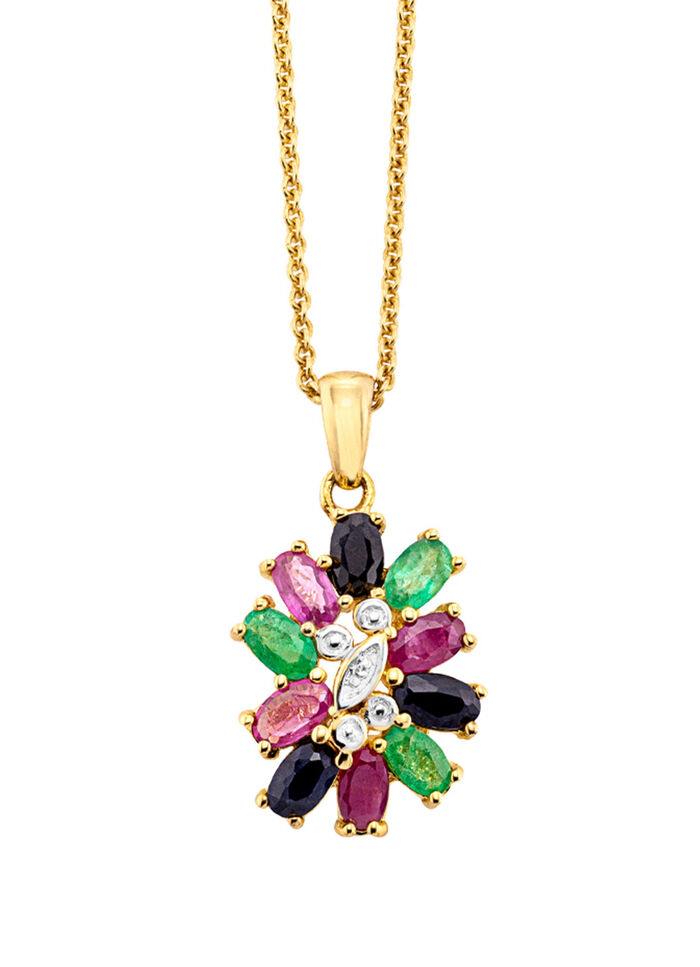 Vergoldeter Anh&auml;nger mit Ankerkette 