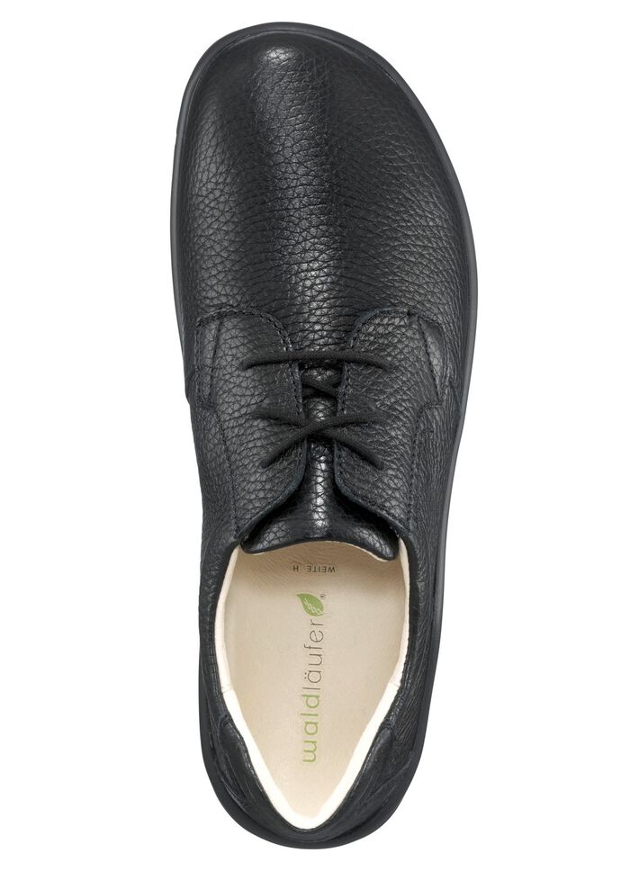 Waldl&auml;ufer Schn&uuml;rschuh aus hochwertigem Hirsch-Nappaleder SCHWARZ