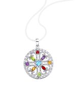 Anh&auml;nger mit Diamanten und Edelsteinen 