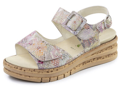 Waldl&auml;ufer, bequeme Damen-Sandaletten, Weite K, mit herausnehmbarem Fussbett 