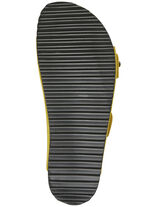 Andrea Conti Pantolette mit bunt bedrucktem Lederfussbett GELB