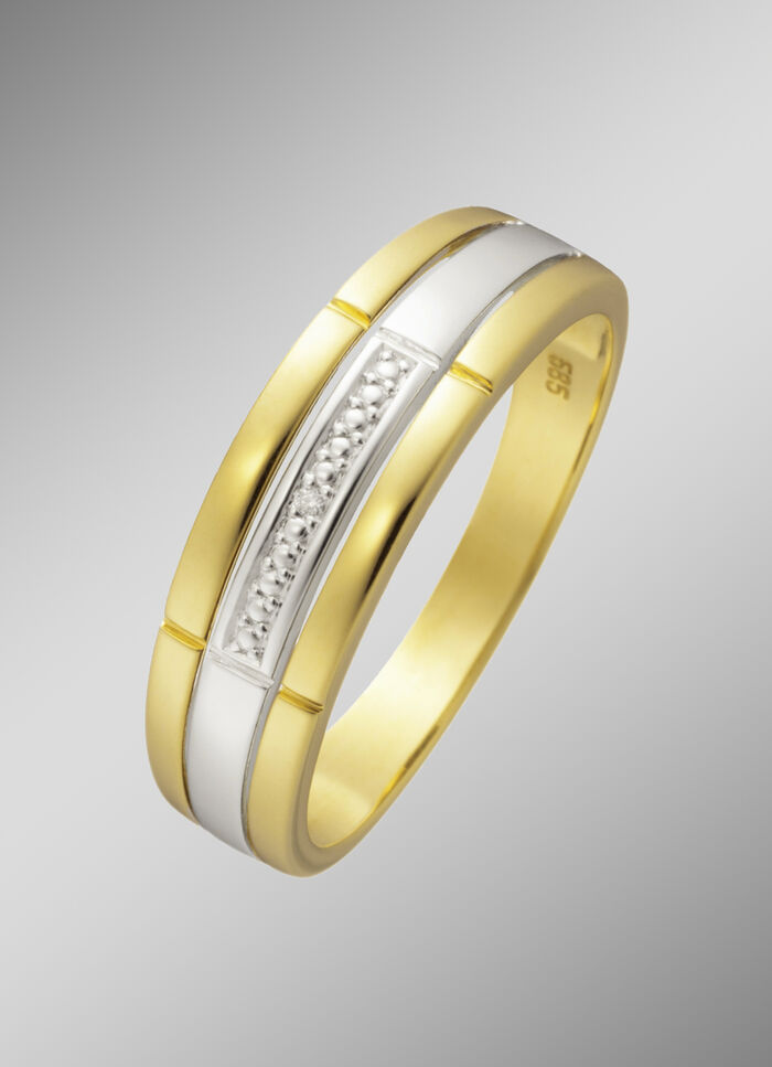 Herrenring in Bicolor 