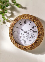 Aussenwanduhr aus wetterfestem Polyresin 