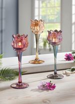 Teelichthalter, 3er-Set, aus Glas 
