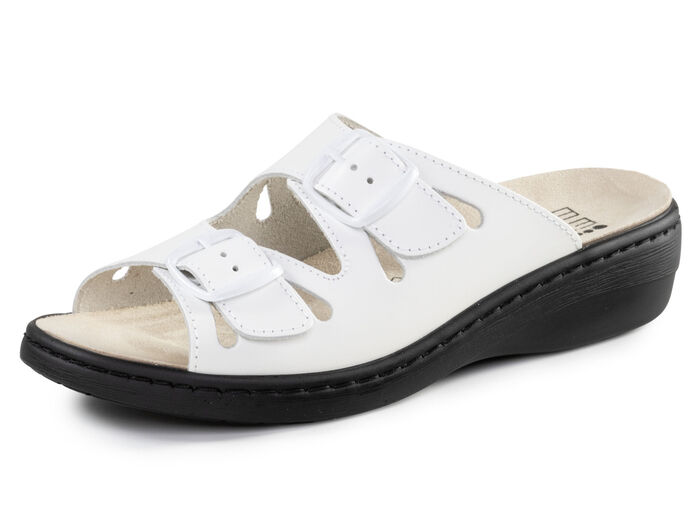 ELENA EDEN Pantolette aus Nappaleder WEISS