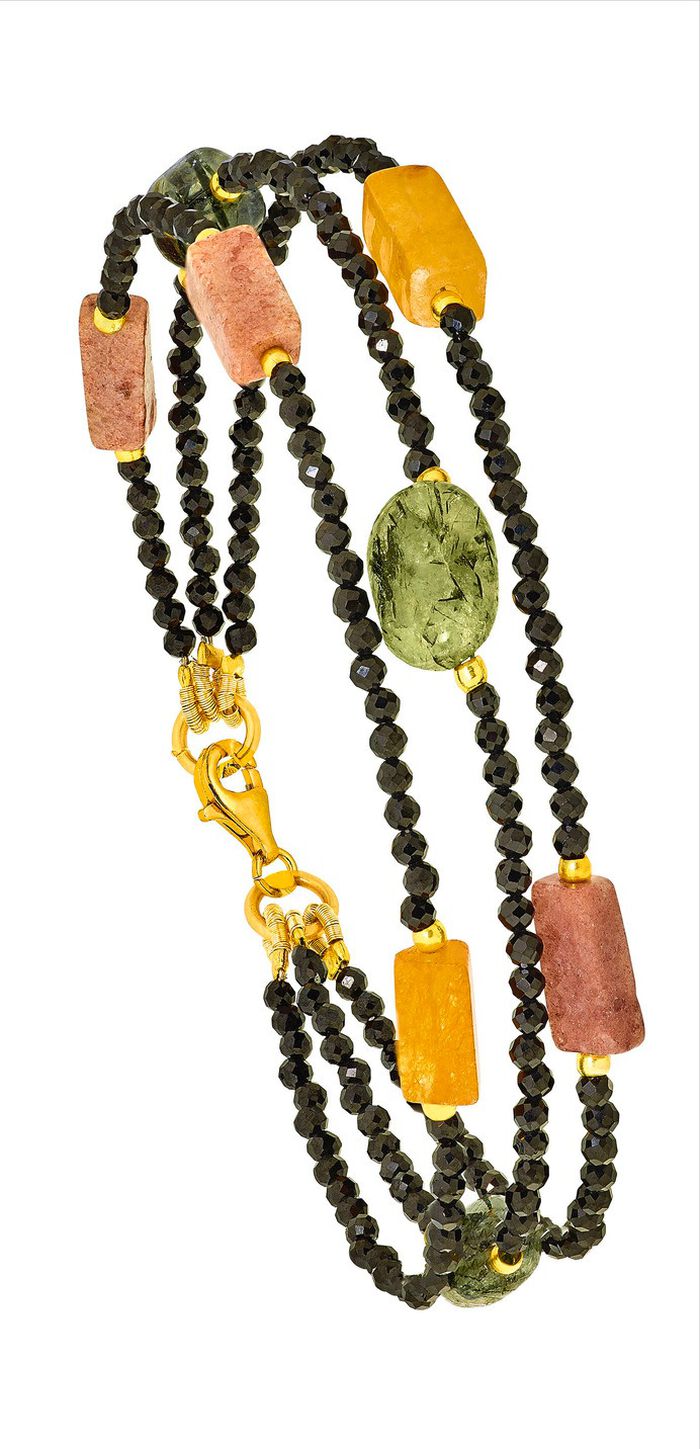 3-reihiges Armband mit echt Aventurin 