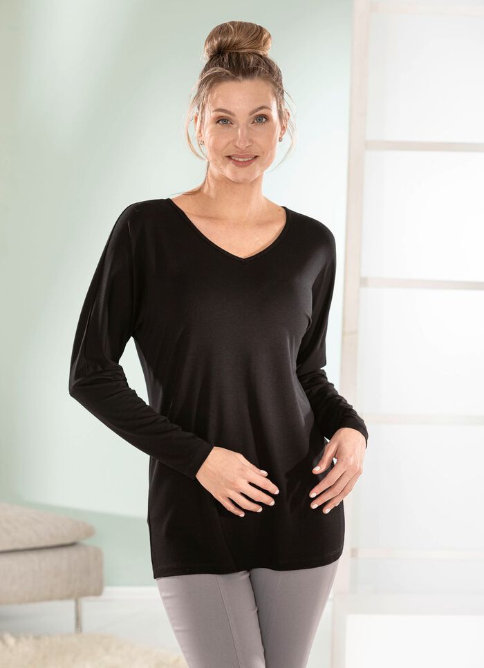 Shirt mit langen Fledermaus&auml;rmeln 