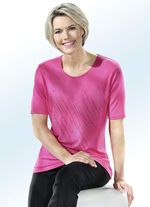 Shirt mit Strasszier im Vorderteil in 3 Farben PINK