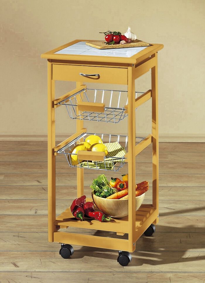 K&uuml;chenwagen aus massivem Holz HONIG