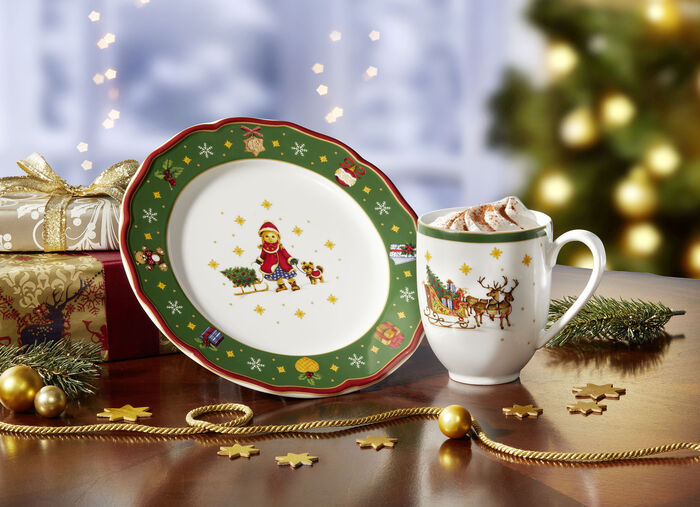 Gedeck-Set  4-teilig, aus dem Hause Hutschenreuther GR&Uuml;N-WEISS