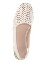 ELENA EDEN Sandale aus luftigem Meshmaterial und Textil mit Metallicschimmer HELLBEIGE