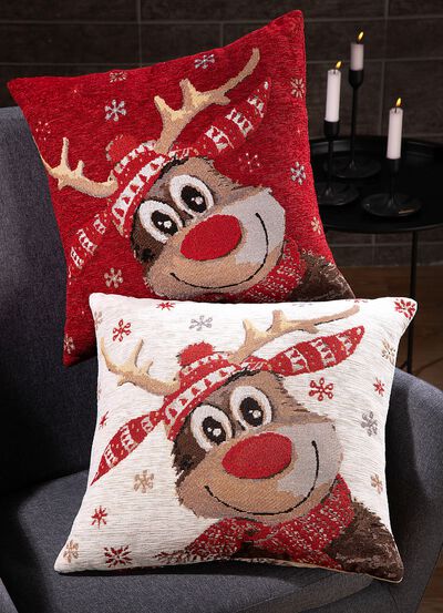 Kissenbezug mit Elch-Motiv 