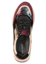 laurakent, stylische Damen-Sneaker, Weite G, mit herausnehmbarem Fussbett SCHWARZ-BORDEAUX-GOLD