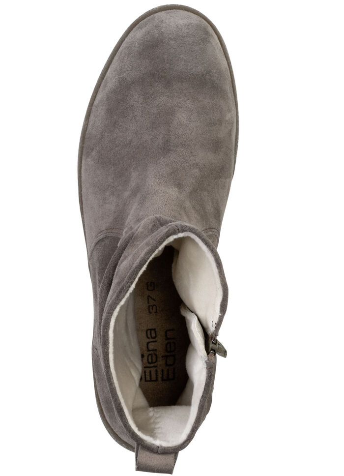 ELENA EDEN Stiefelette aus weichem Veloursleder SCHLAMM