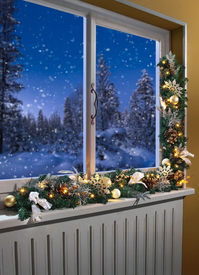 Beleuchtete Grilande mit Timerfunktion 